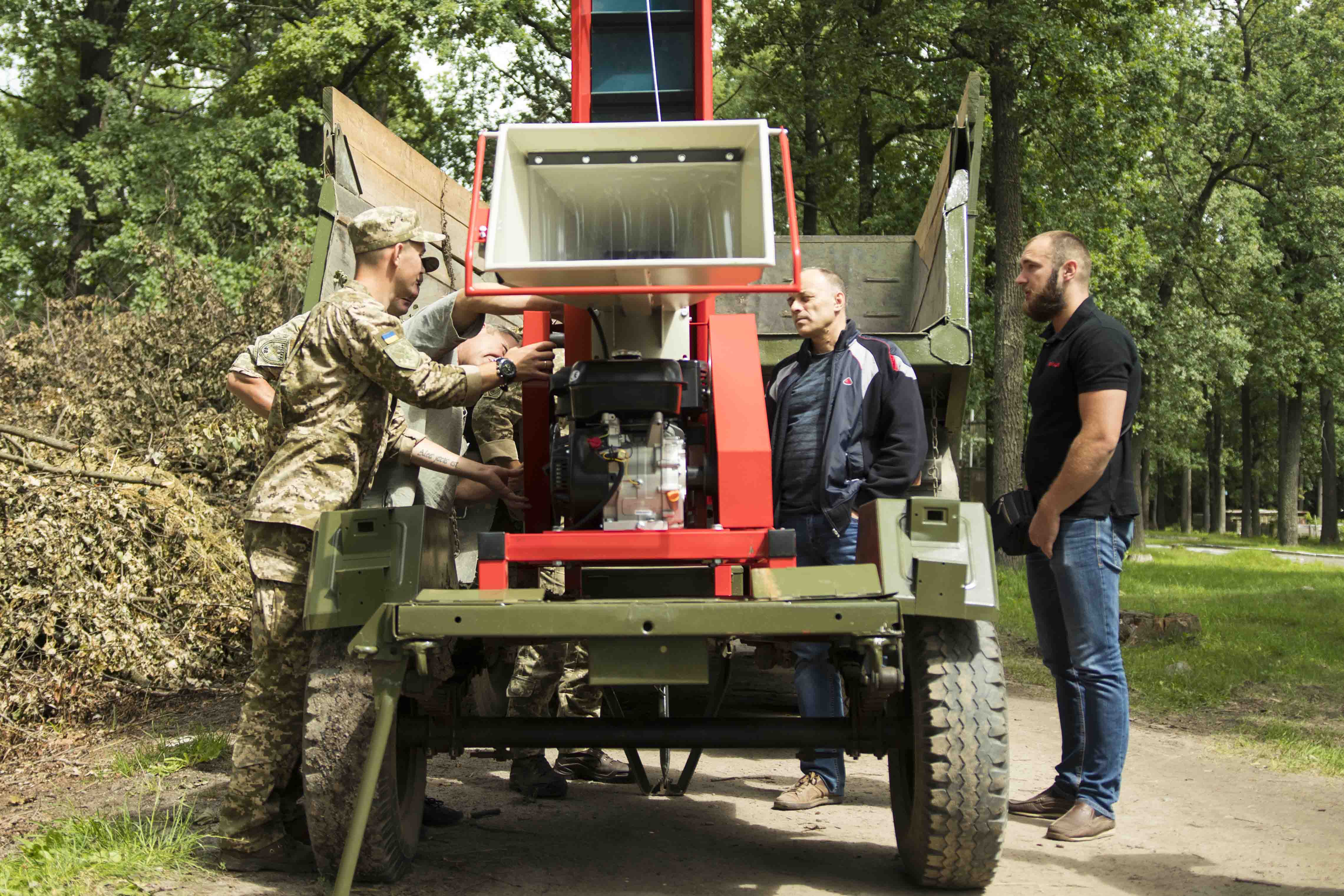 Rozdrabniacz AM-120BD-K w jednostce wojskowej 